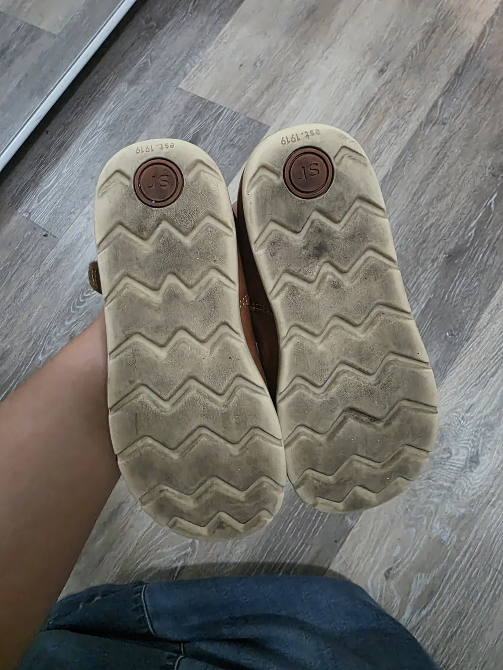Stride Rite Surprise Kids Brown Leather T-Strap Shoes